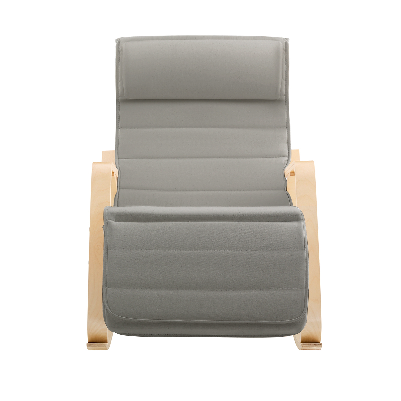 SoBuy Modern gungstol med fotpall, Loungestol, Testad för 150 kg, Grå, FST16-DG