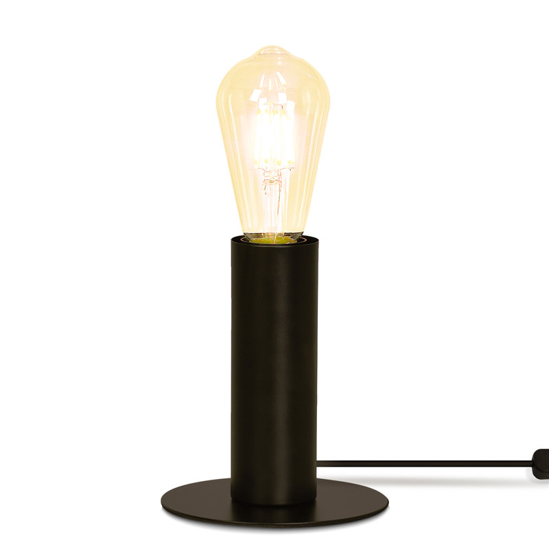 NETTLIFE Nattduksbordslampa, Vintage - bordslampa, E27, Svart, MAX.40W, Retro, Industriell