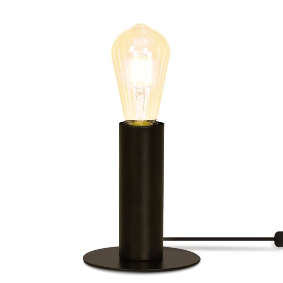 NETTLIFE Nattduksbordslampa, Vintage - bordslampa, E27, Svart, MAX.40W, Retro, Industriell