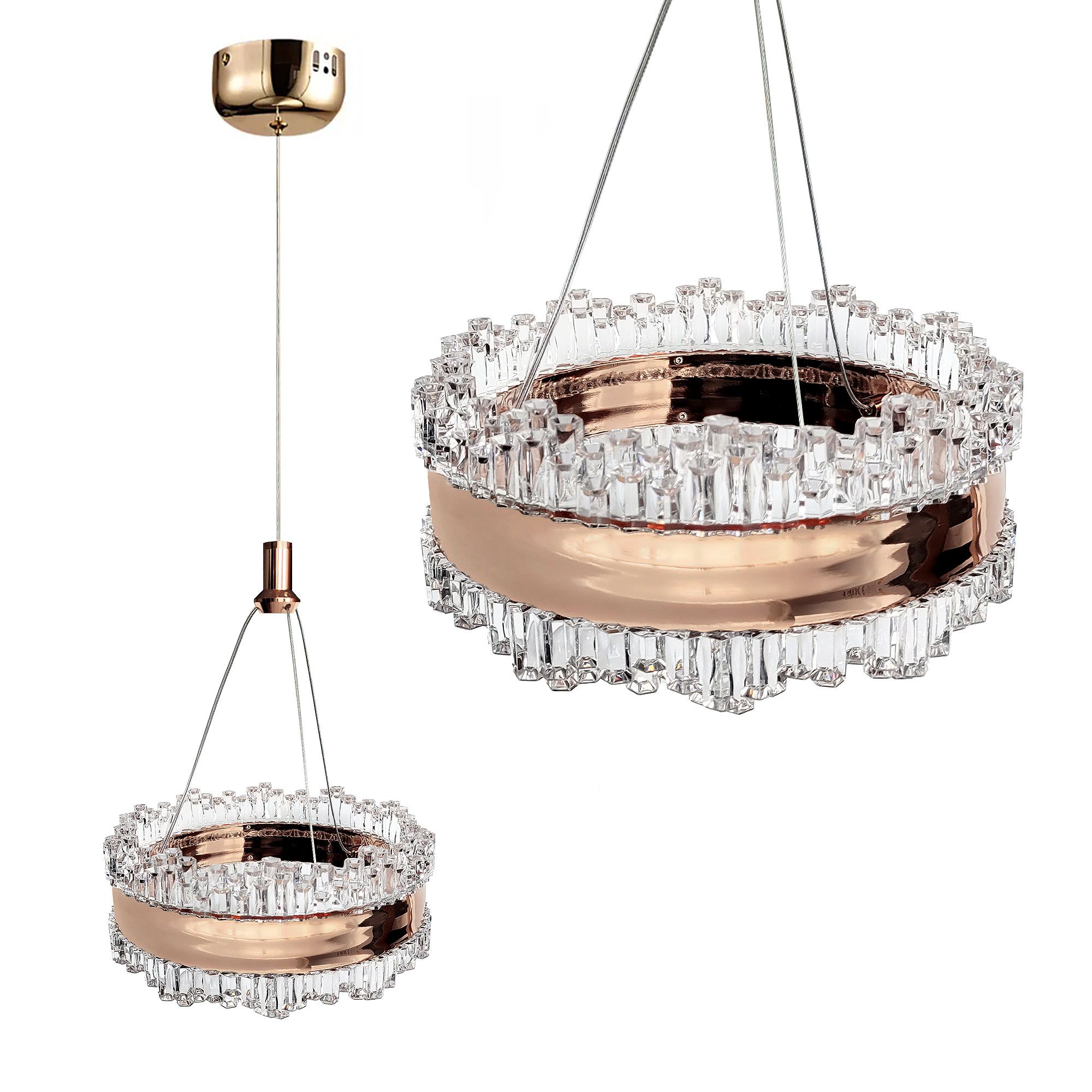 TOOLIGHT hängande taklampa LHJ099-CP LED Guld/Roséguld 20x20x9cm