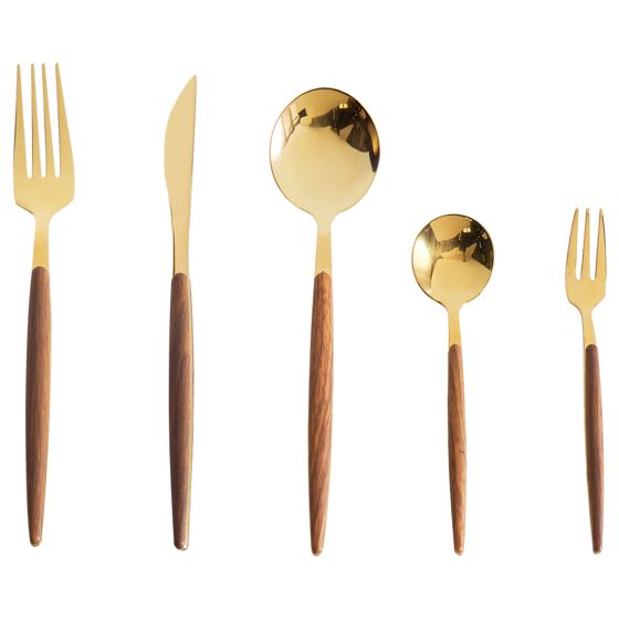 Bestickset 30-pack GEMELLI Guld