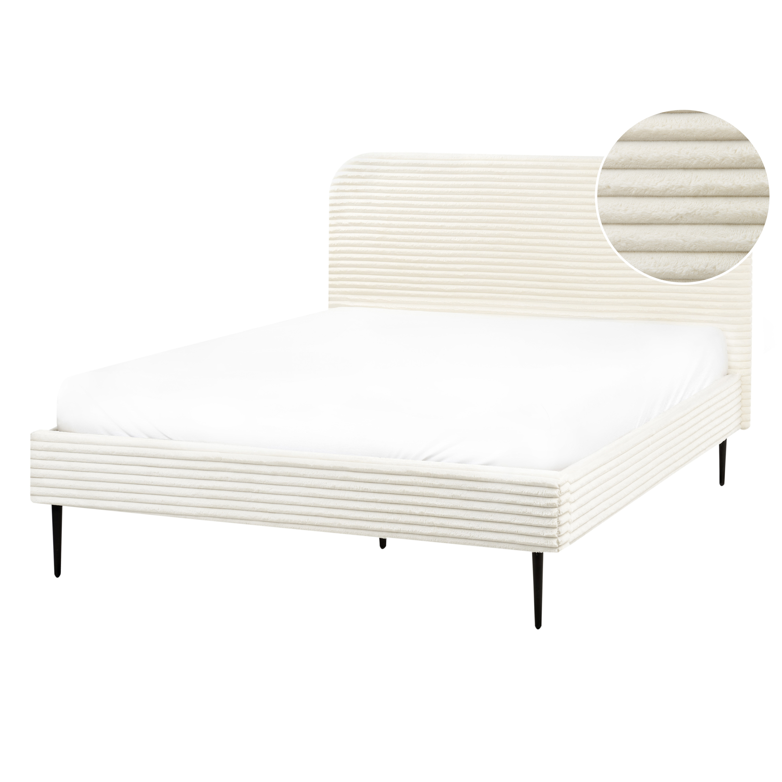 Säng med lamellram Manchester FLAYAT 140 x 200 cm Off-White