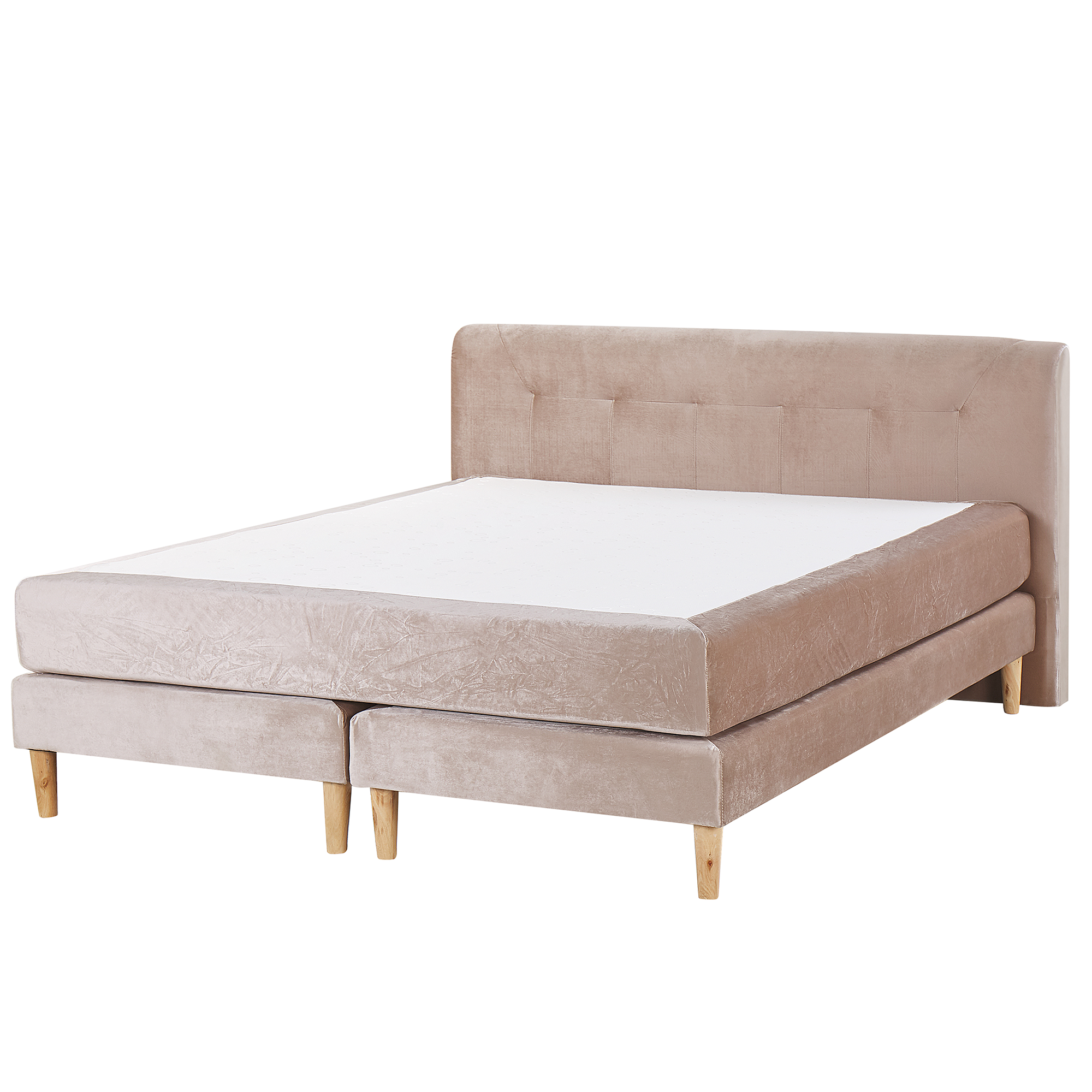 Kontinentalsäng Sammet MARQUISE 160 x 200 cm Beige