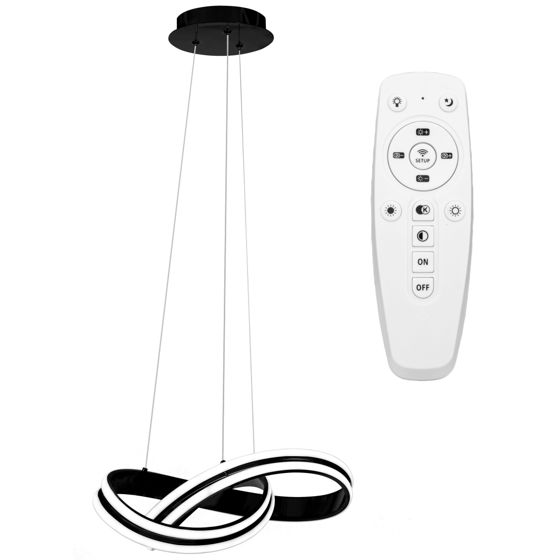 TOOLIGHT hängande taklampa LED APP817-CP RING Svart 19x47x70cm