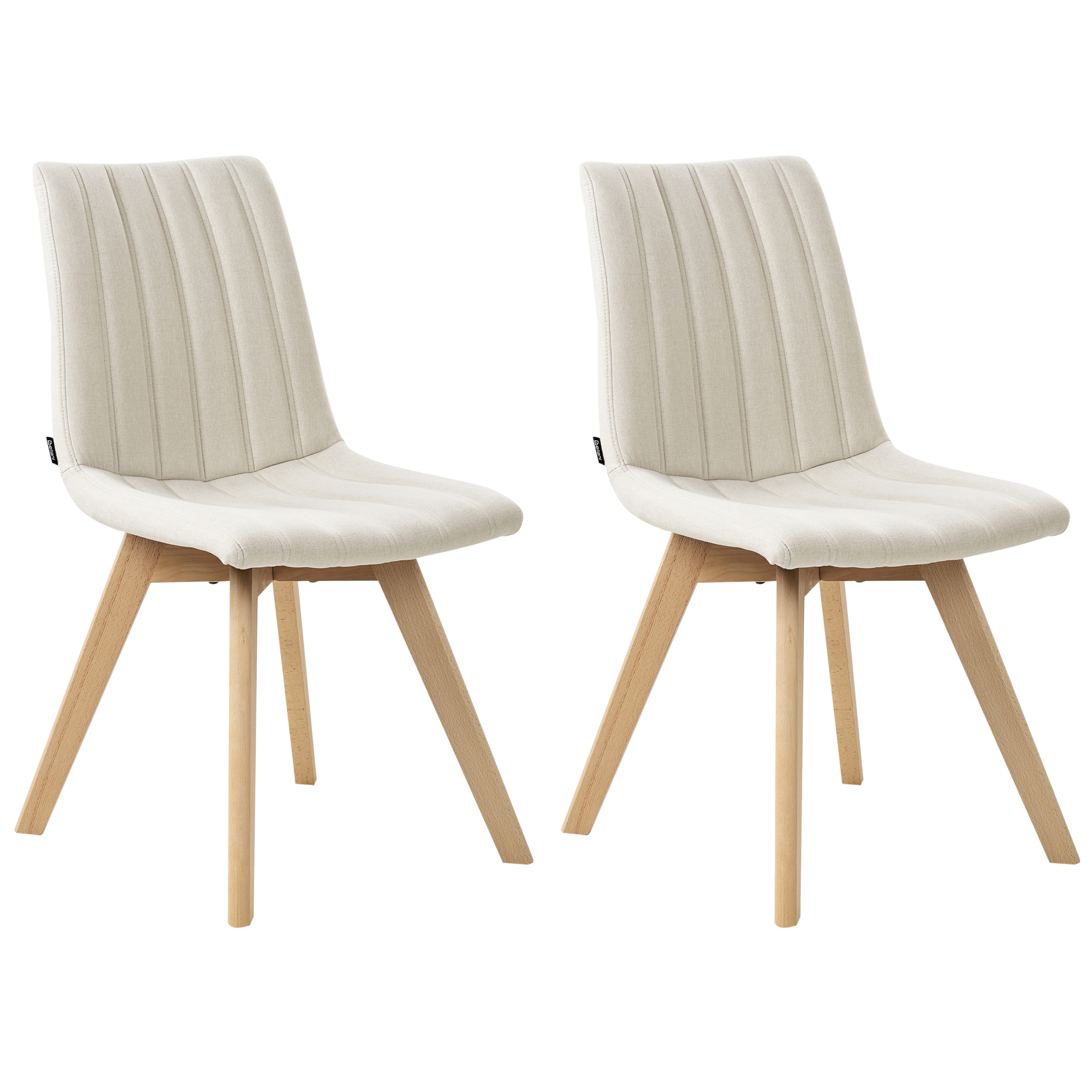 Set med 2 matstolar CALGARY Off-White