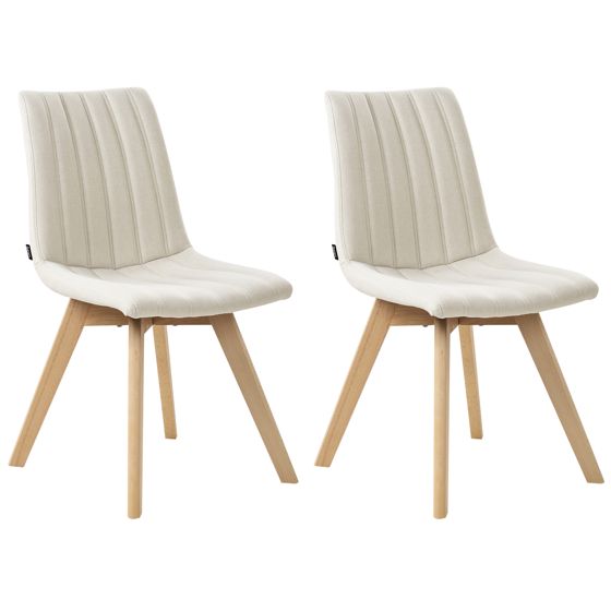 Set med 2 matstolar CALGARY Off-White