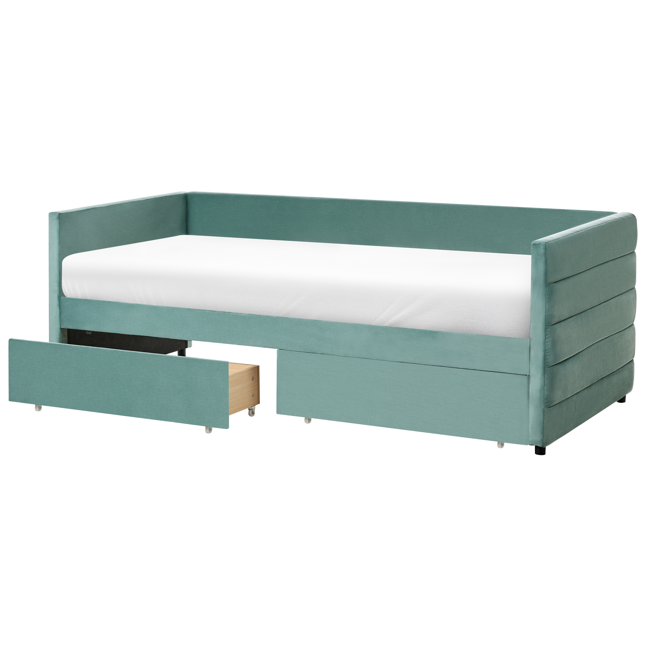 Dagbädd med förvaring MARRAY Sammet Mintgrön 90 x 200 cm