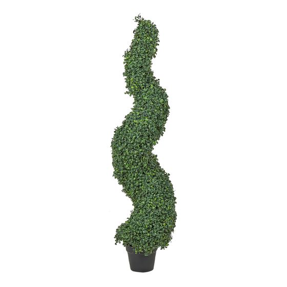 Konstgjord växt BOXWOOD SPIRAL TREE 120 cm Grön