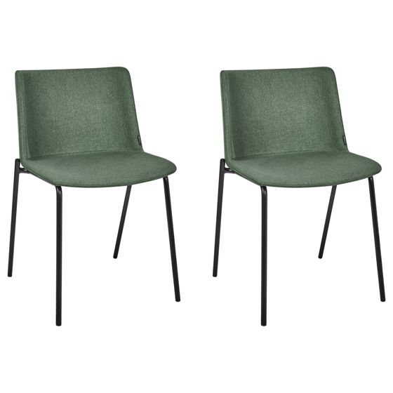 Set med 2 matstolar ESBON Mörkgrön