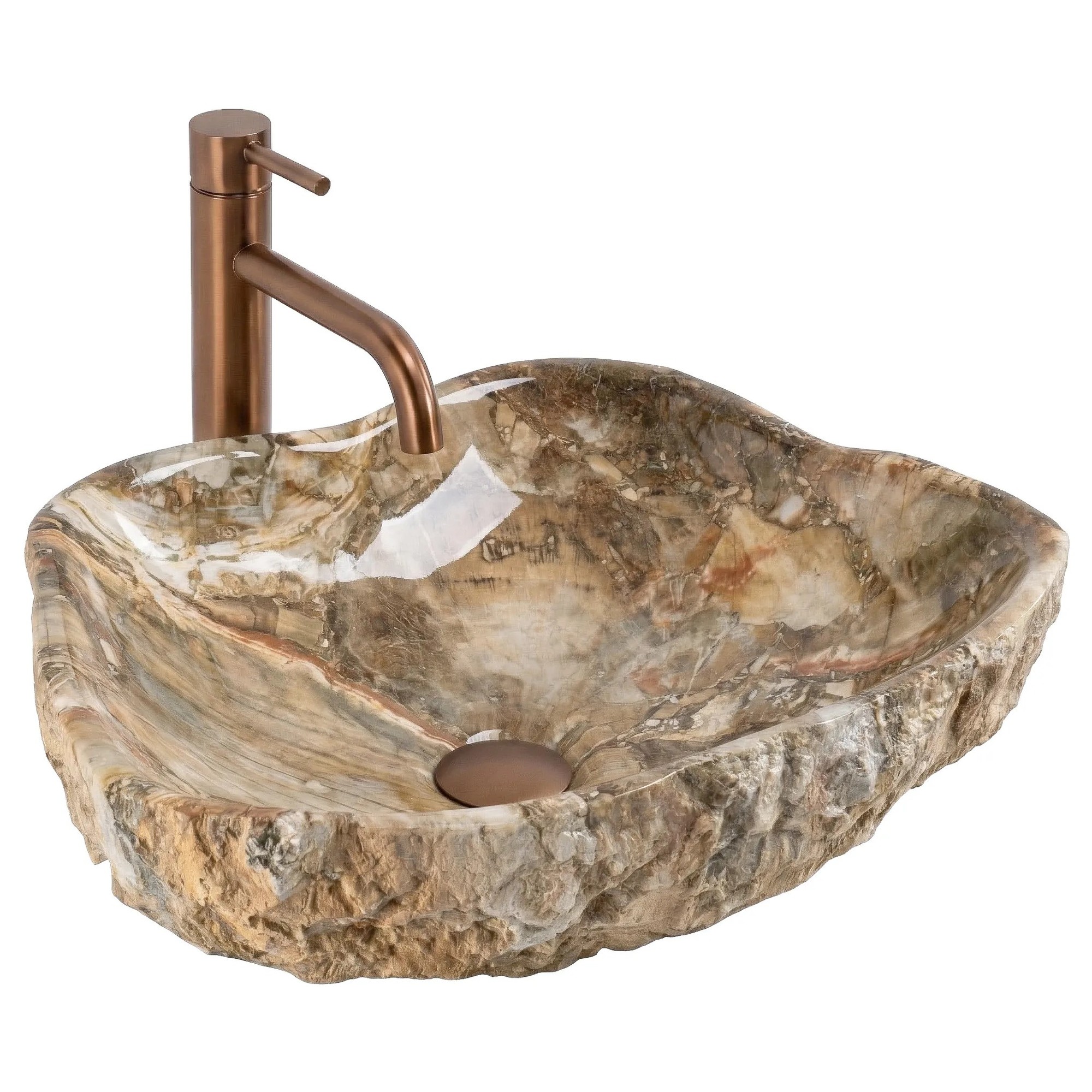 REA Ovanpåliggande Handfat Isla Canyon Brun, 49X37X14Cm