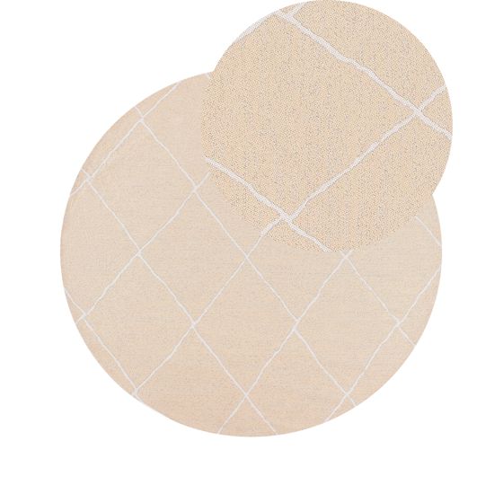 Utomhusmatta GWALIOR Beige ø 120 cm