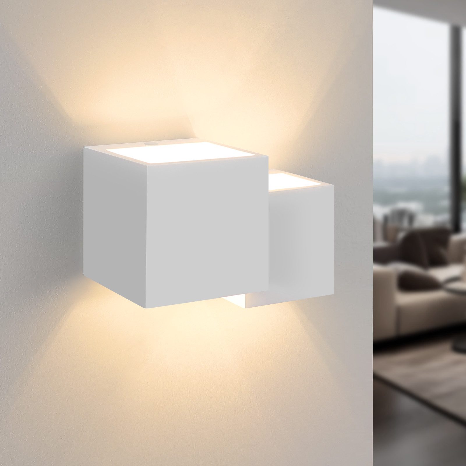 NETTLIFE modern G9 vit gipsvägglampa för hall, trappa, upp och ner