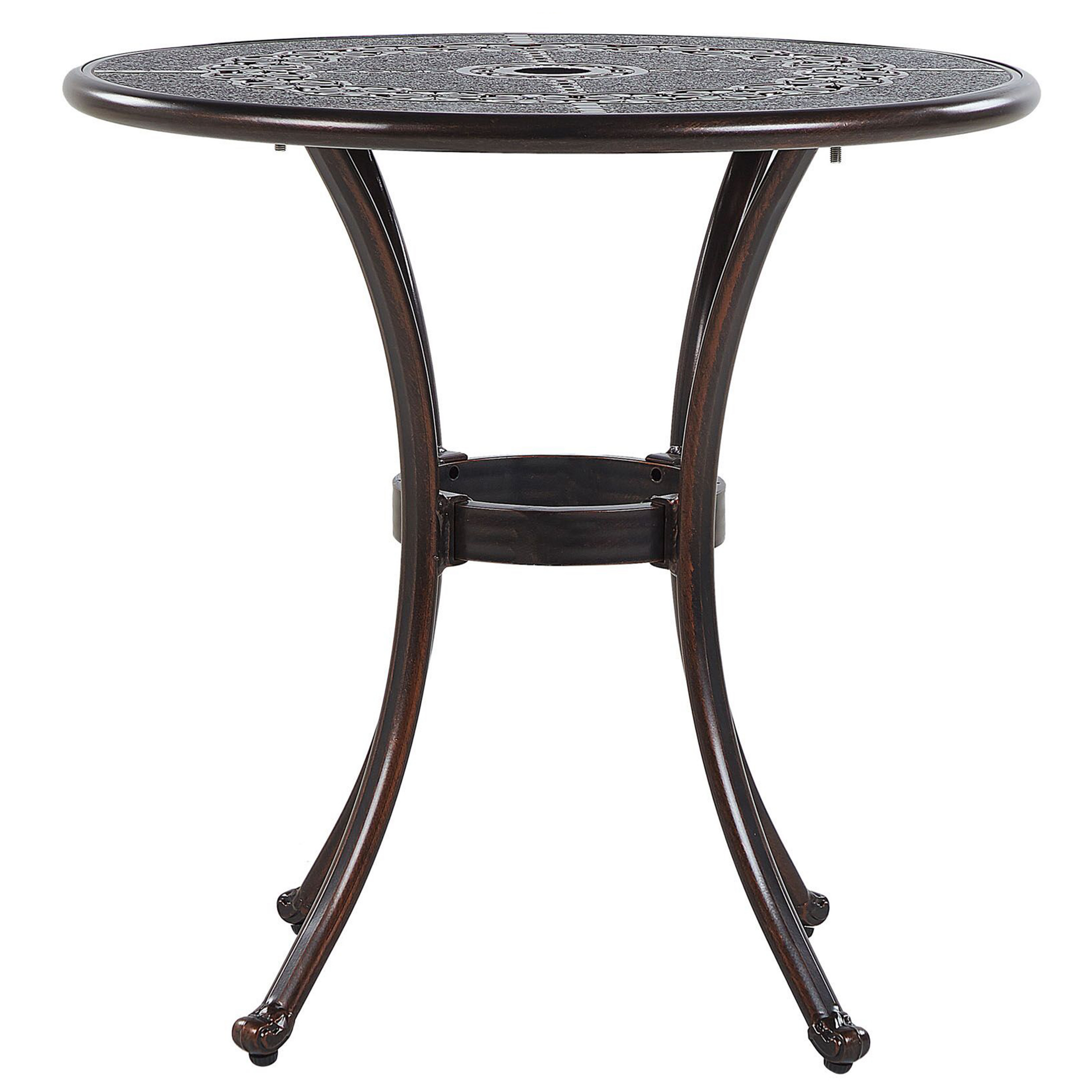 Bistrobord BOVINO 65 cm 65 cm Metall Mörkbrun