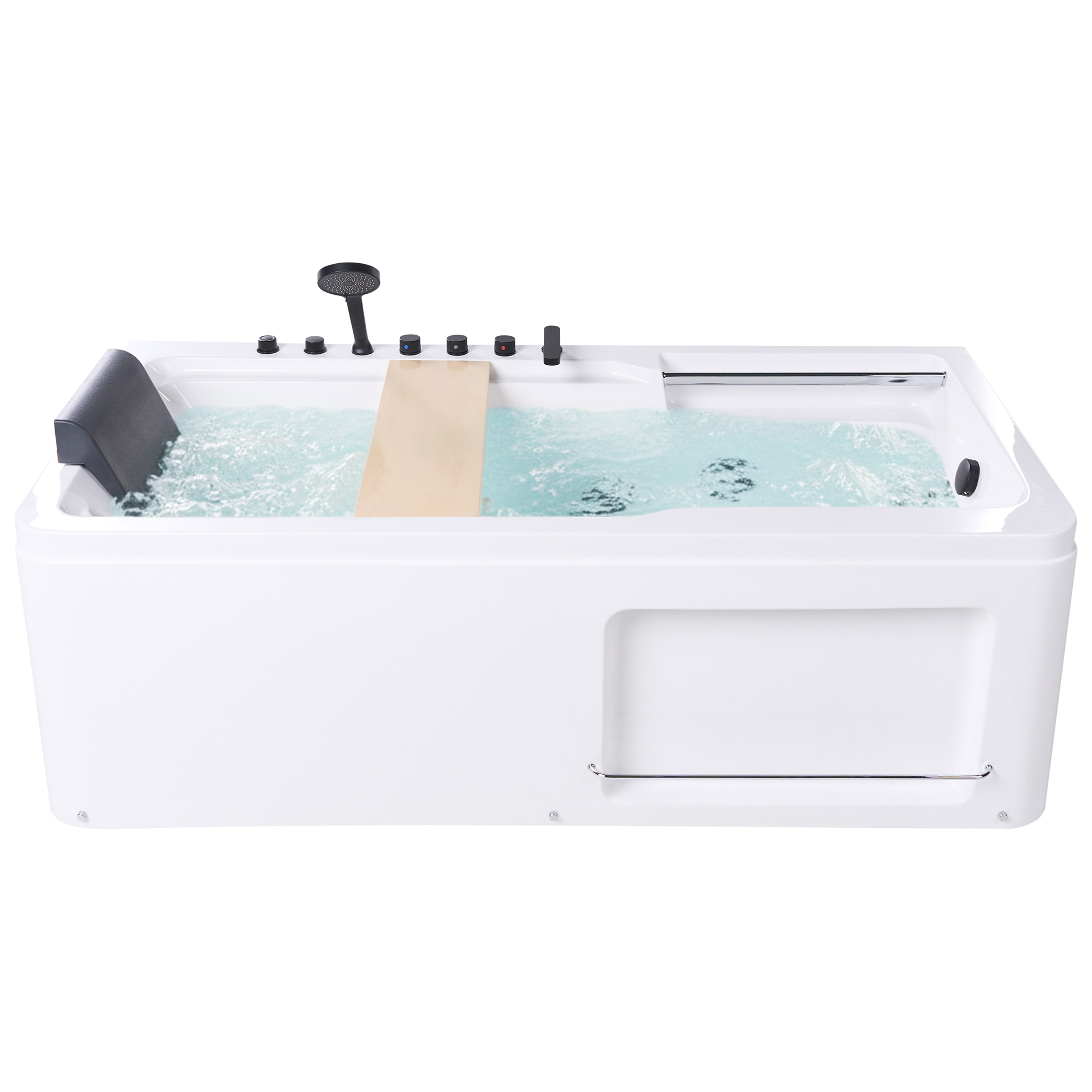 Hörnbubbelbadkar CAMALU 180 x 86 cm Vit