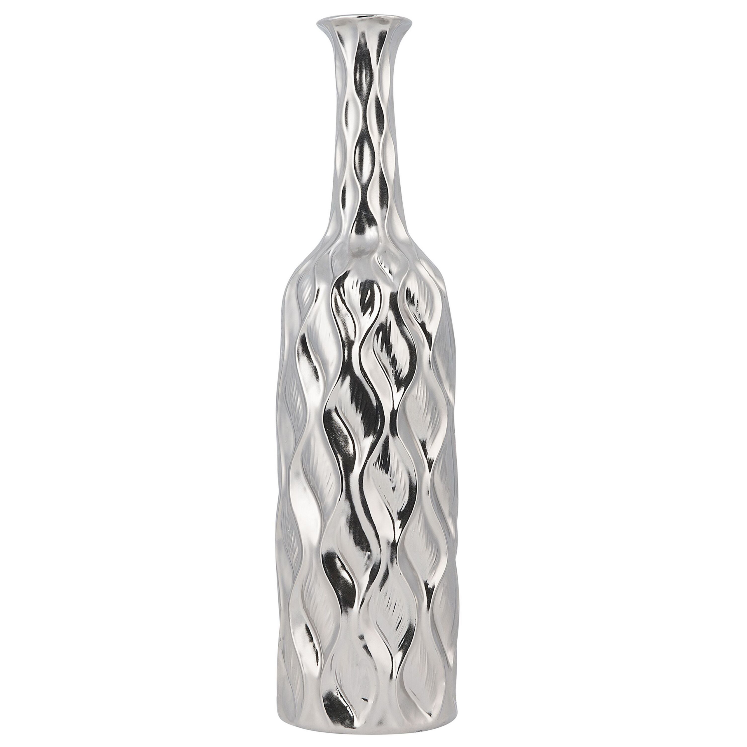 Dekorationsvas BASSANIA 45 cm Stengods Silver