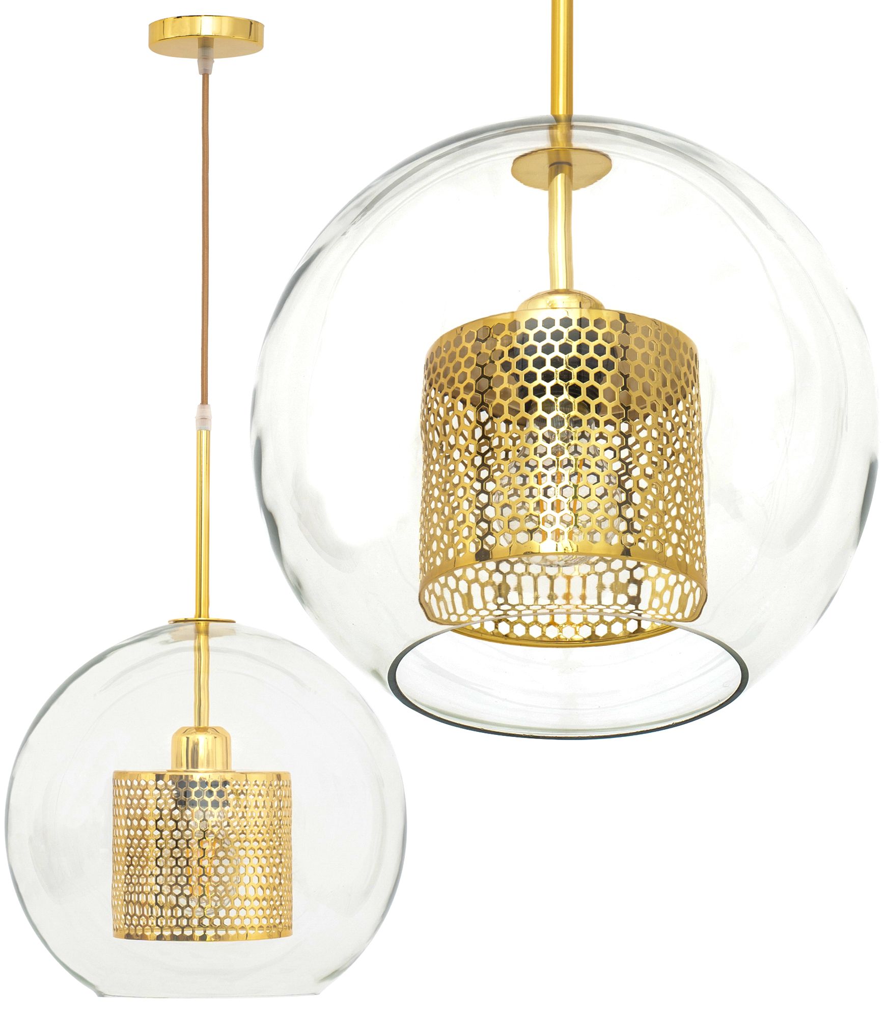 TOOLIGHT hängande taklampa APP556-1CP 30CM Guld 50x30x60cm