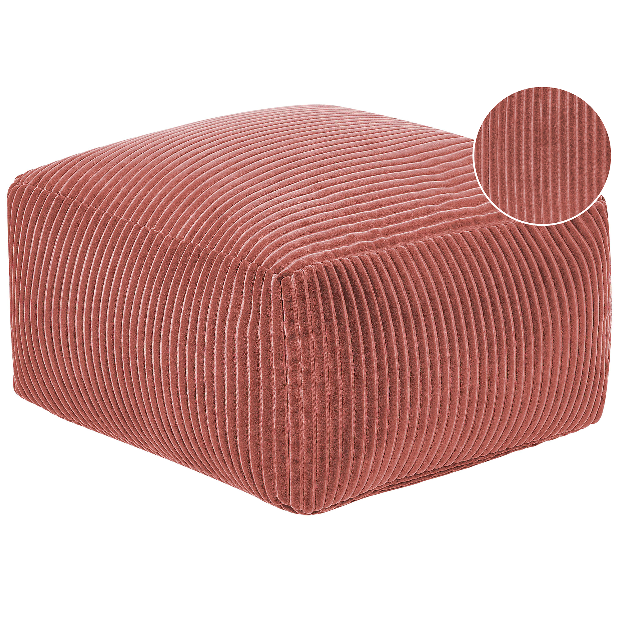 Sittpuff MUKKI Bomull Ljusröd