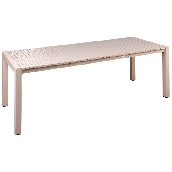 Utdragbart trädgårdsmatbord ARDESIO 160/220 cm 90 cm Metall Beige