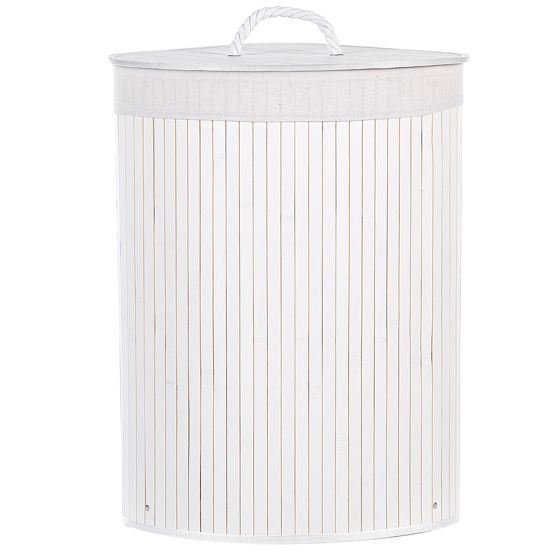 Tvättkorg MATARA Bambu Vit 57 L