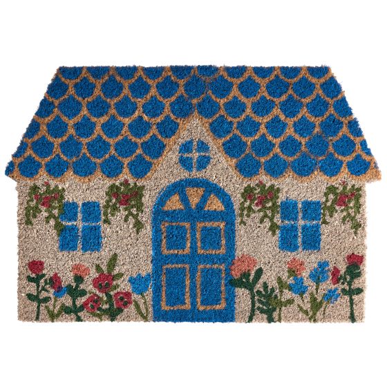 Dörrmatta ROSARIO Blå 40 x 60 cm Hus Kokosfiber