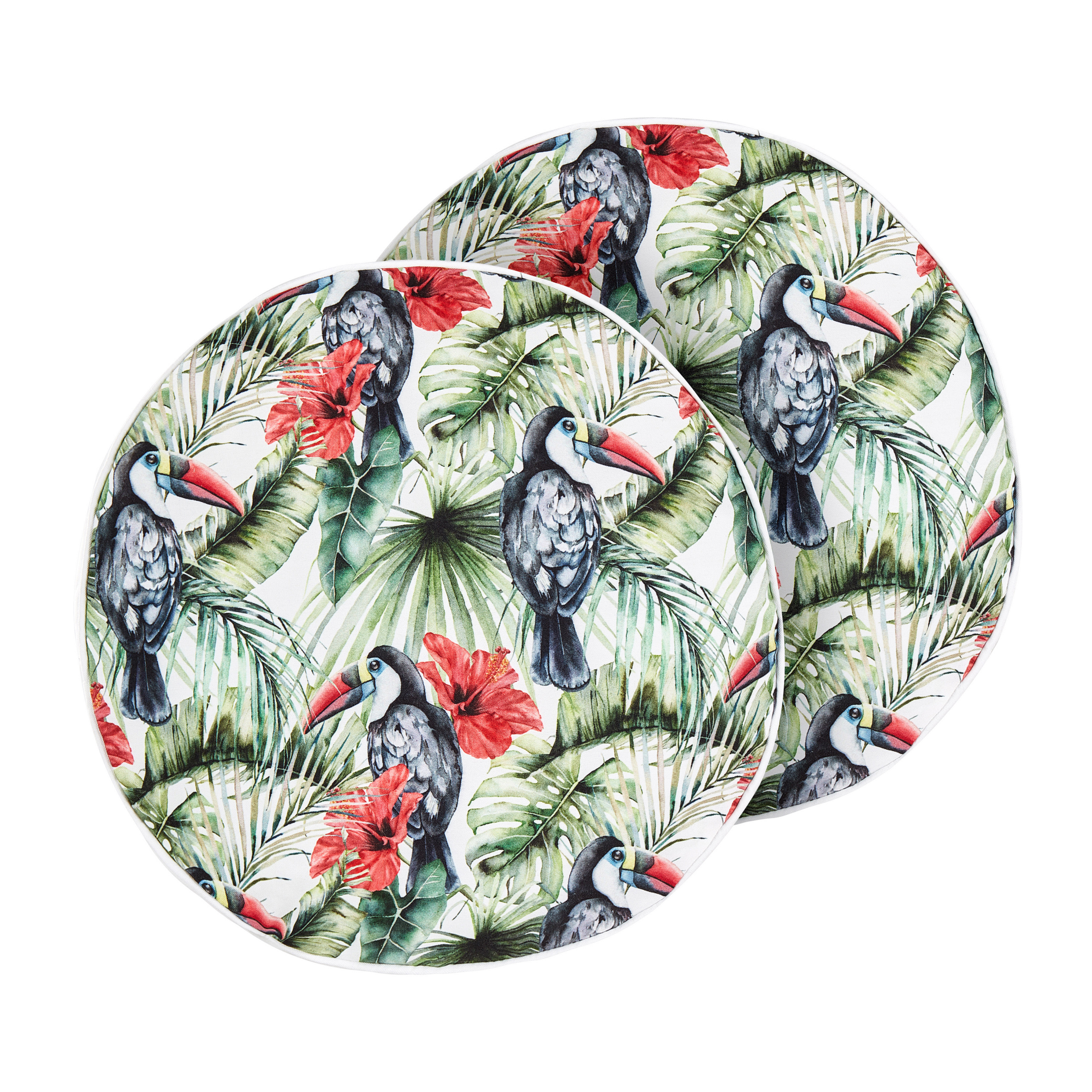 Set med 2 utomhusdynor MALLARE Djurtryck 40 x 40 cm Grön