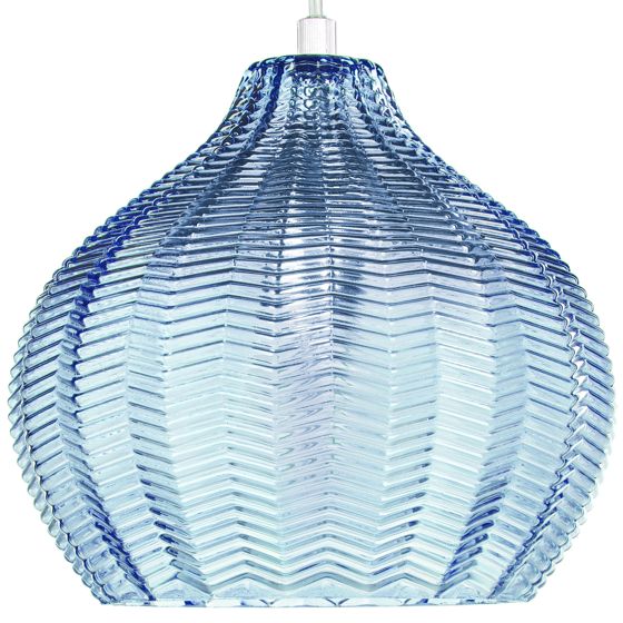 Pendellampa KEILA Glas Blå