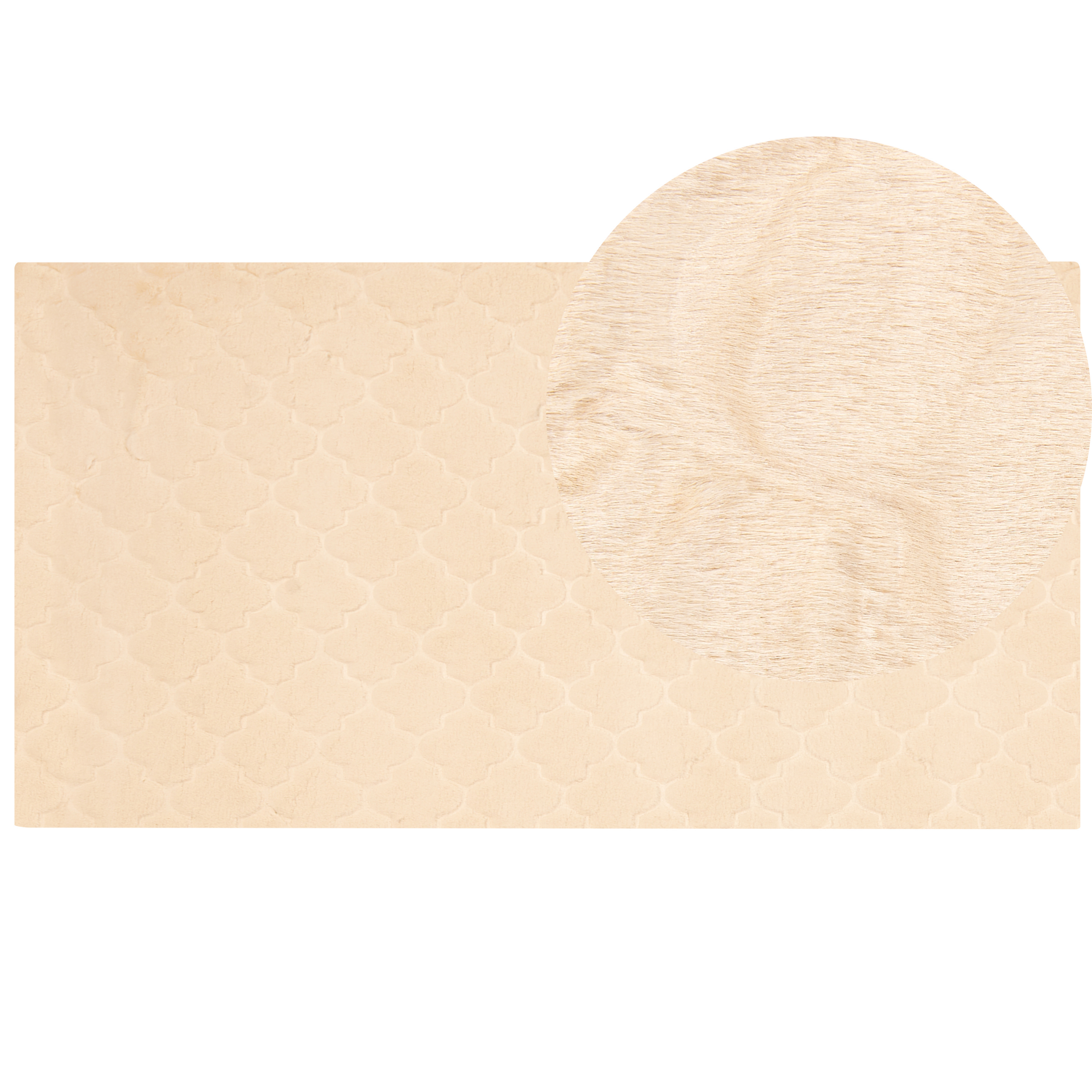 Fuskpälsmatta GHARO Beige 80 x 150 cm