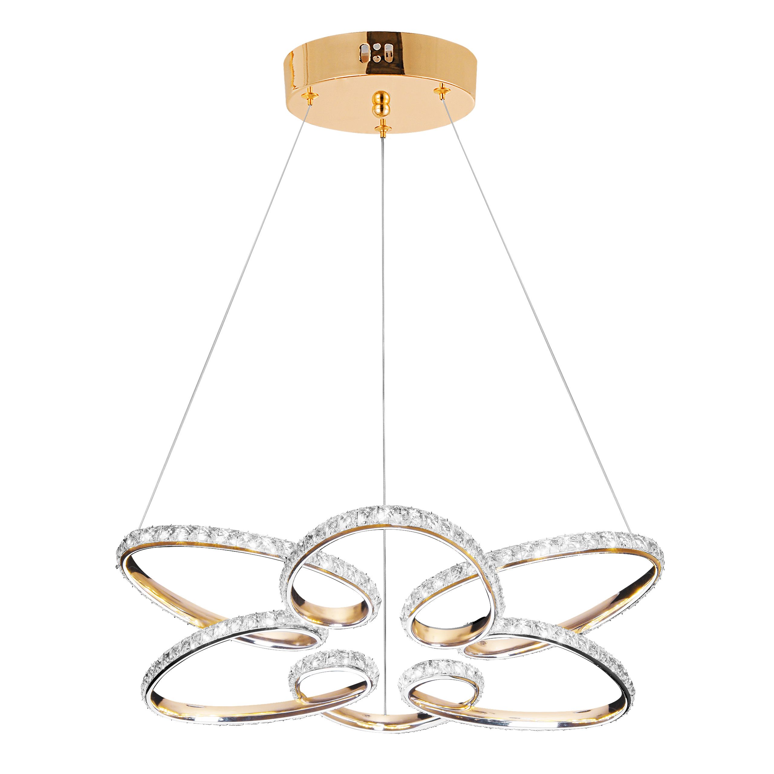 TOOLIGHT hängande taklampa LED G001-CP Guld 54x54x32cm
