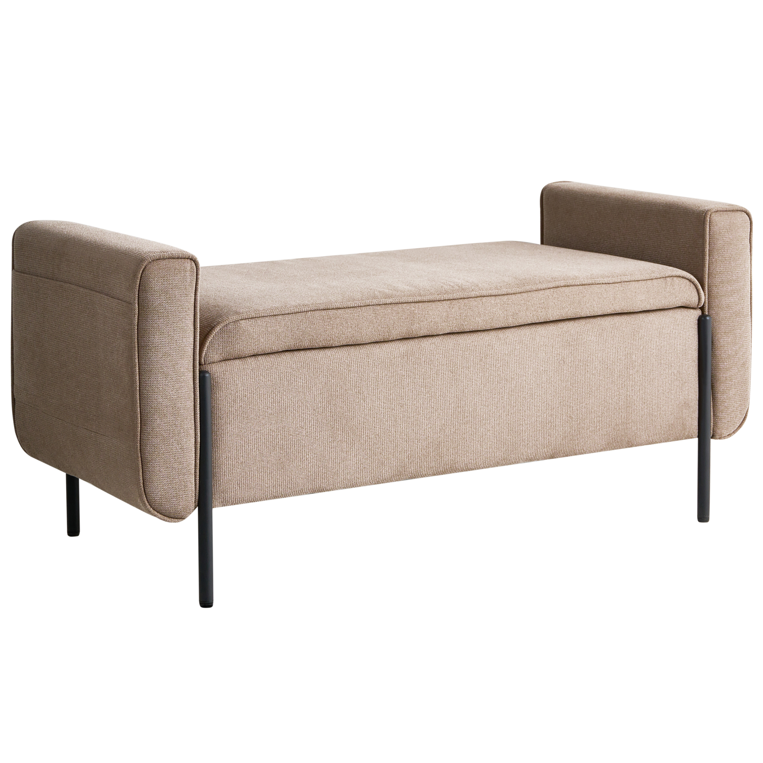 Klädd förvaringsbänk LEWES Beige
