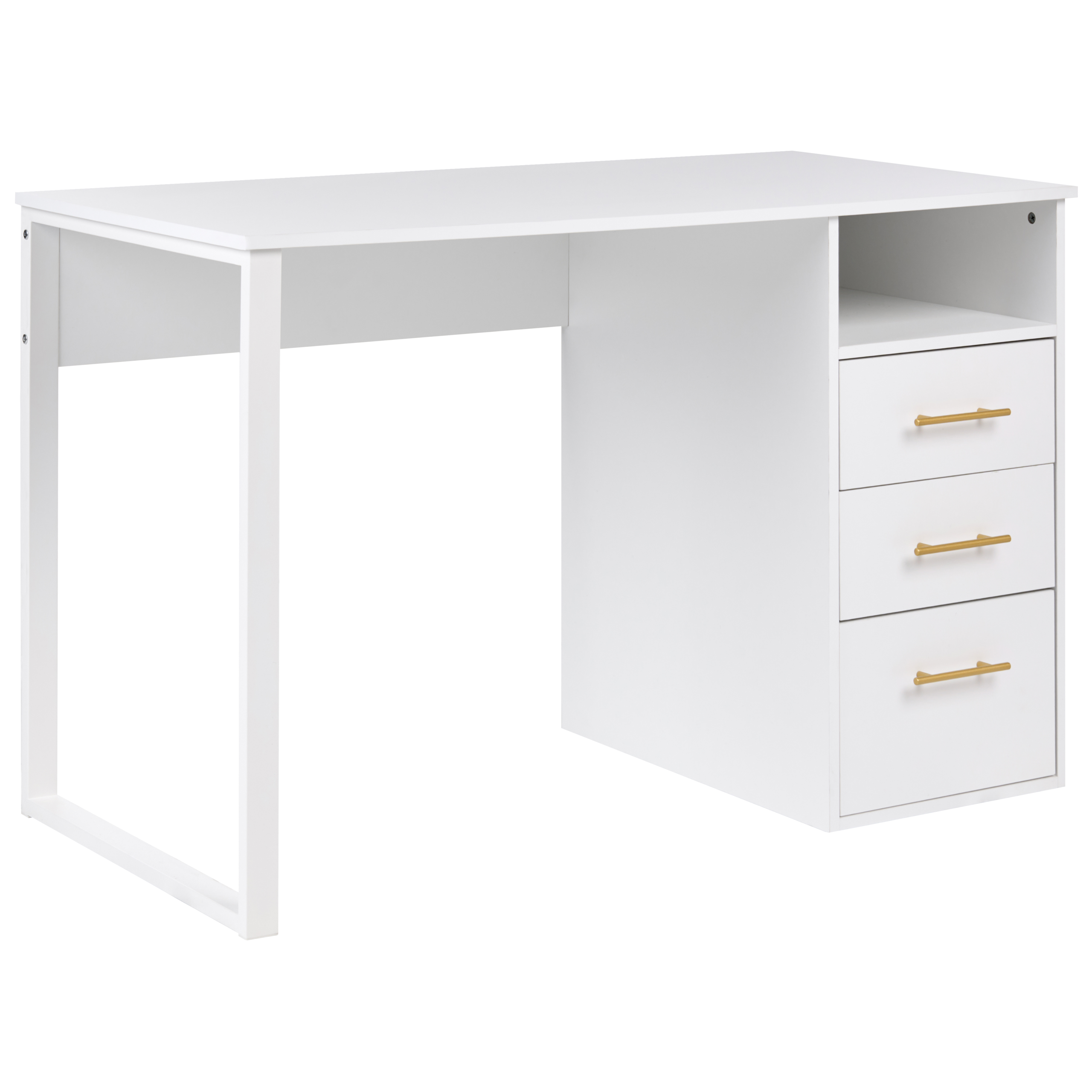 Skrivbord ZERLAY 120 cm 60 cm Vit