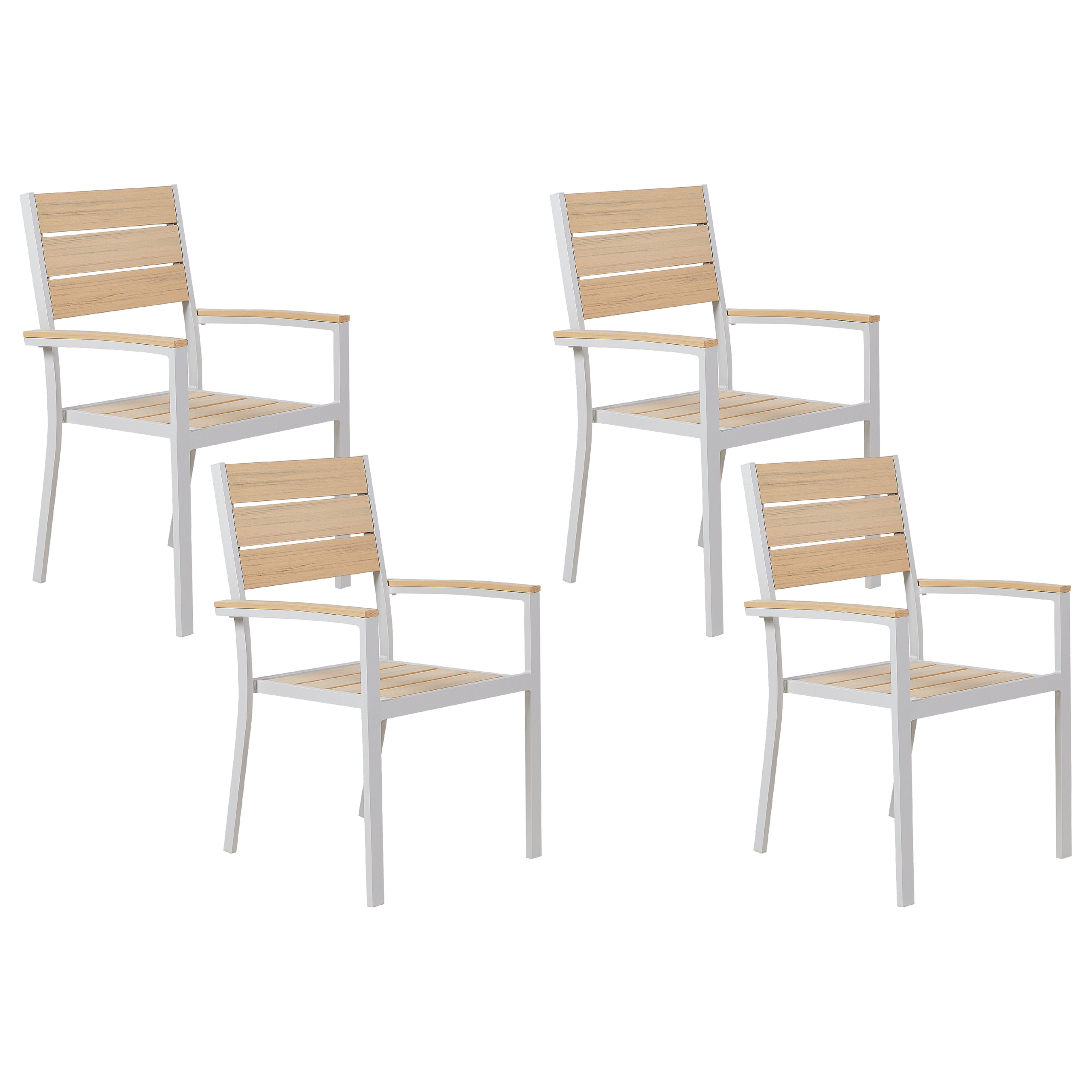 Set med 4 trädgårdsstolar PRATO Beige