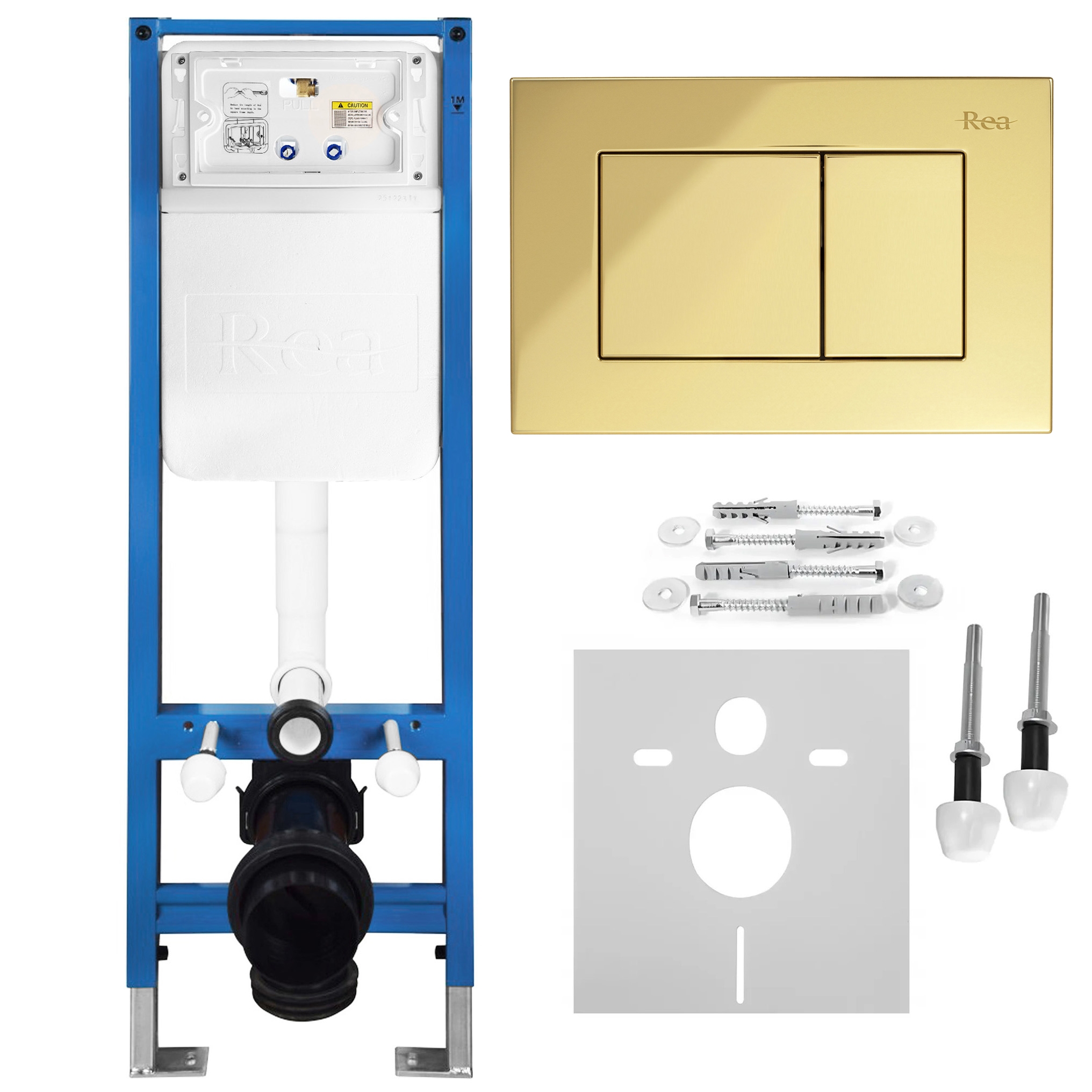 REA Inbyggnadsfixtur Slim 024N Guld, 22x35,2x106,2cm