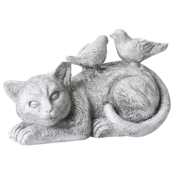 Trädgårdsfigur KALELA Katt Grå
