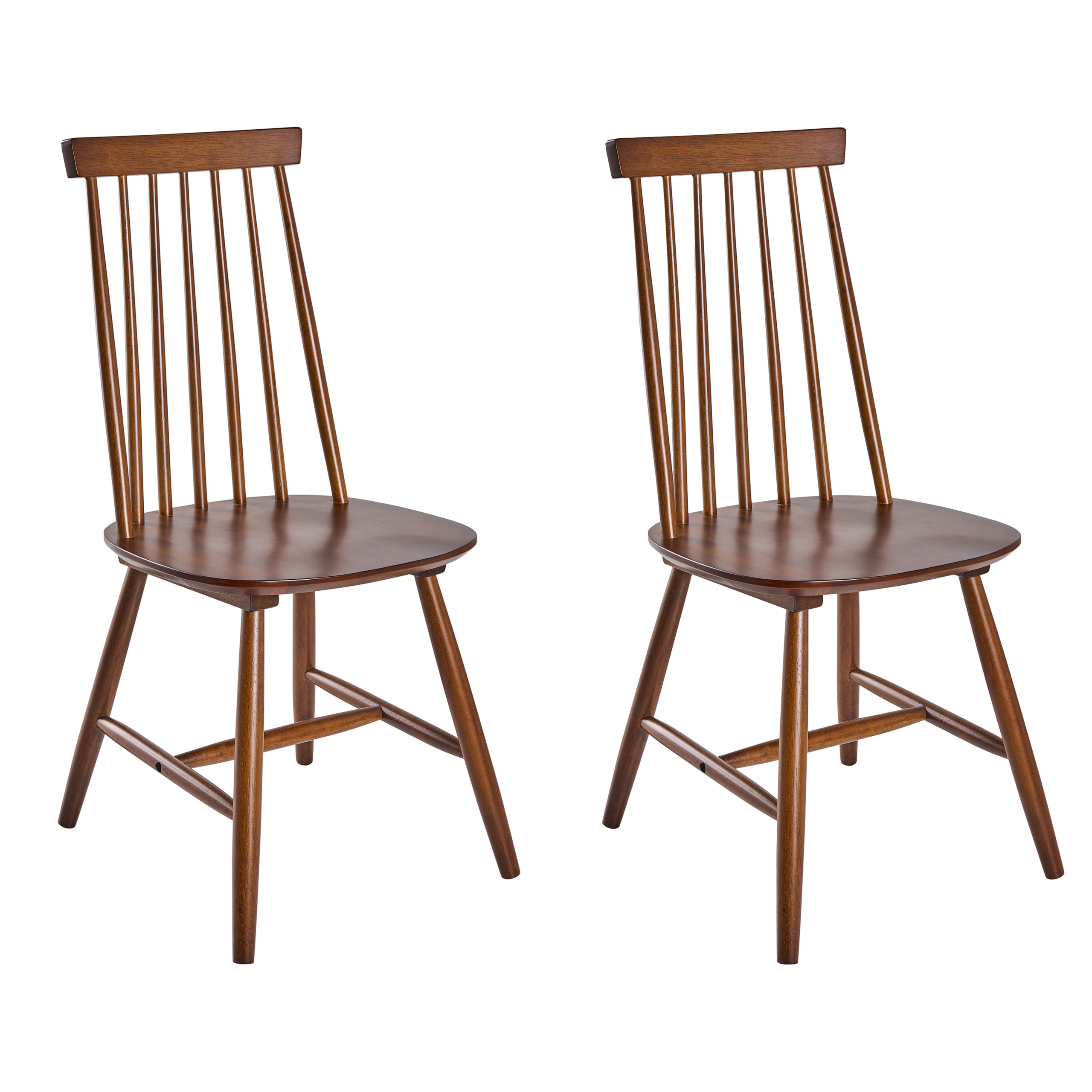 Set med 2 matstolar BURBANK Trä Brun