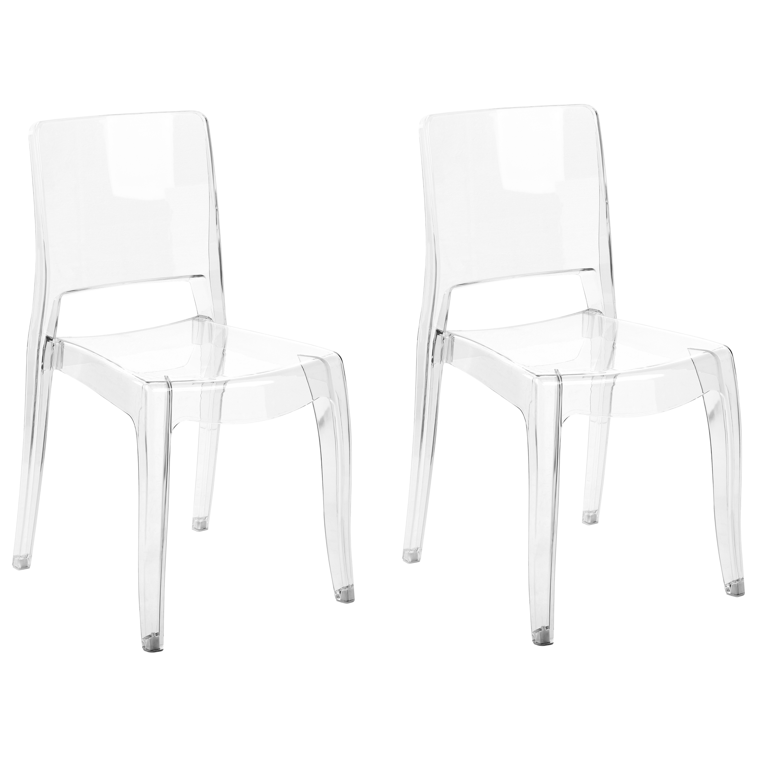 Set med 2 matstolar WESTBRIDGE II Transparent