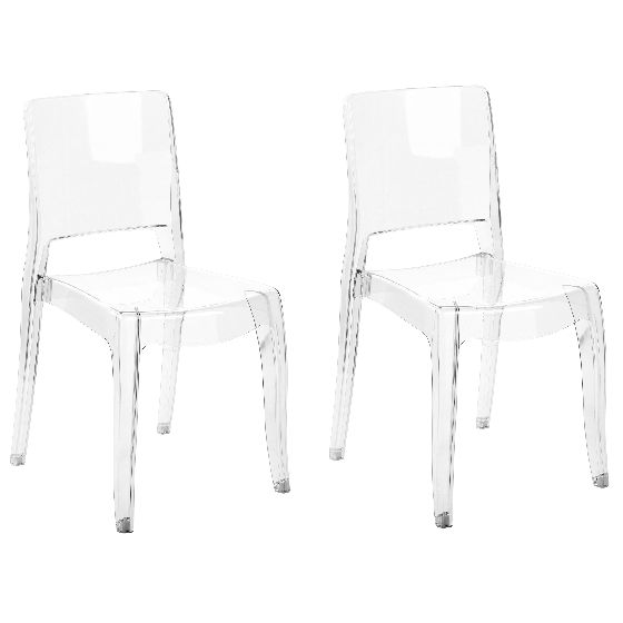 Set med 2 matstolar WESTBRIDGE II Transparent
