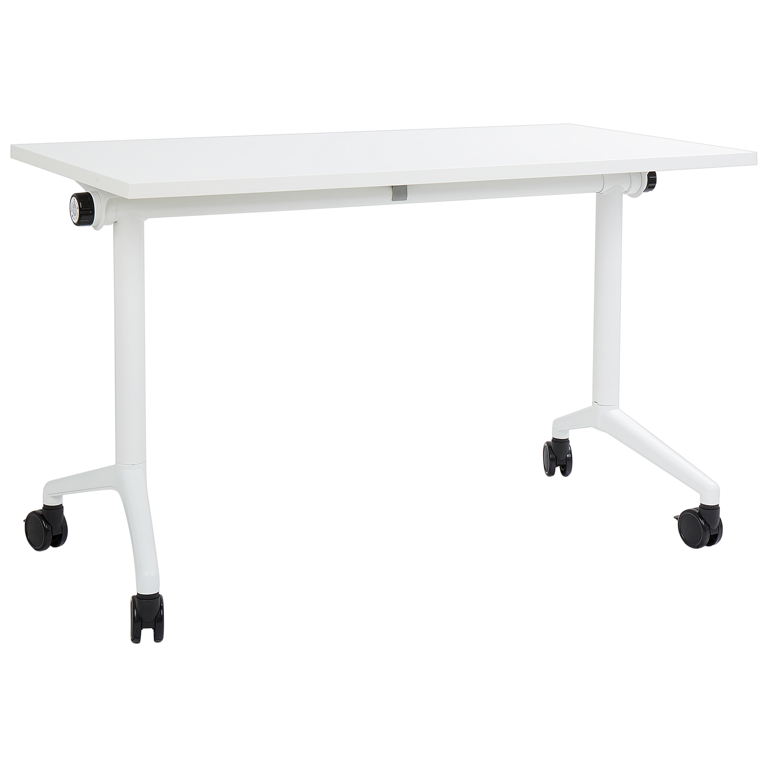Hopfällbart skrivbord CAVI 120 cm 60 cm med hjul Vit