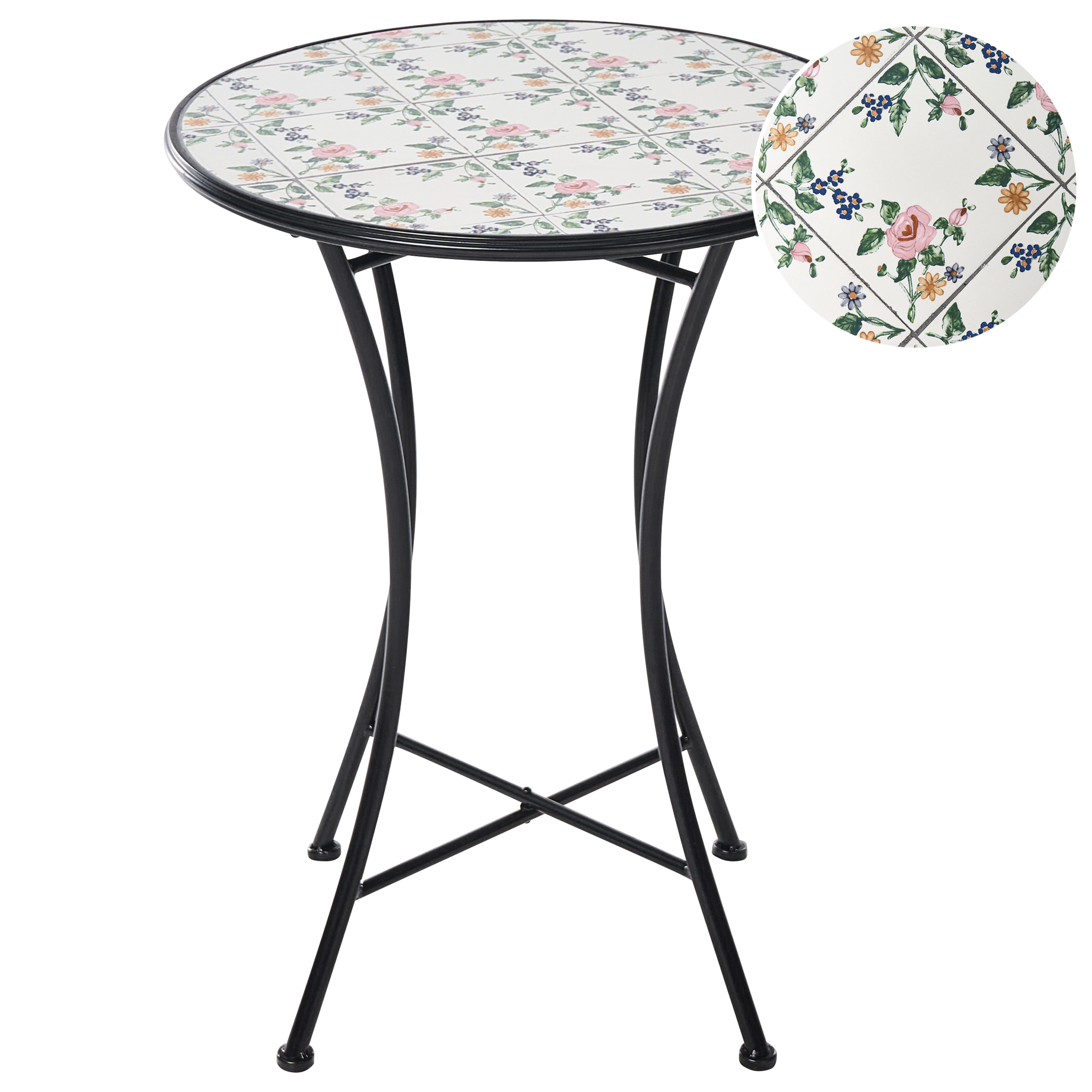 Bistrobord COLLIO 60 cm 60 cm Metall Svart