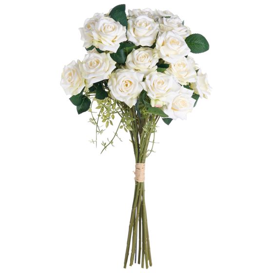 Konstgjord blomsterbukett LAPAS 55 cm Vit