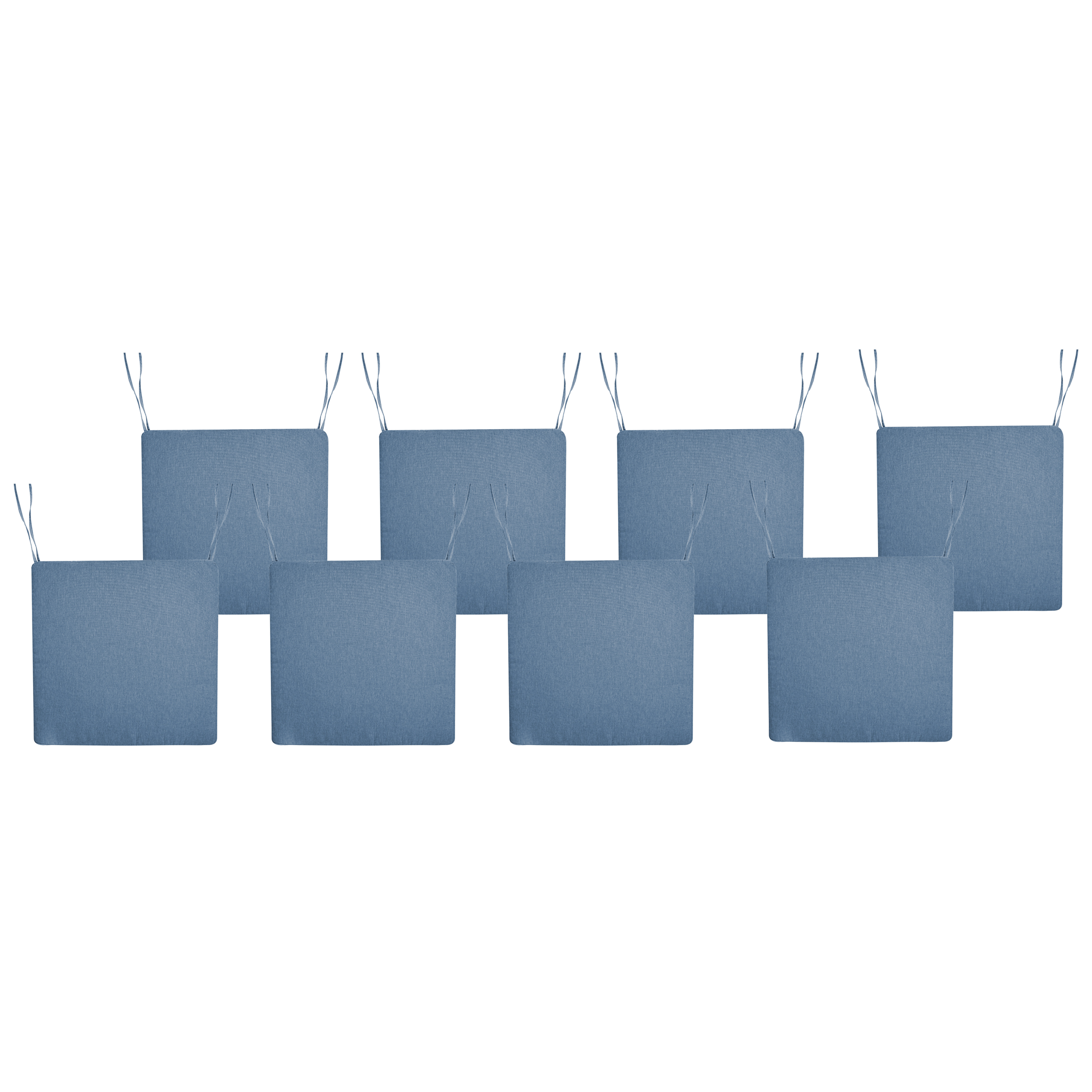 Set med 8 dynor för trädgårdsstol SASSARI PREMIUM 46 x 46 cm Blå