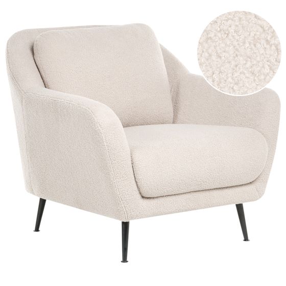 Fåtölj EIBY Bouclé Beige
