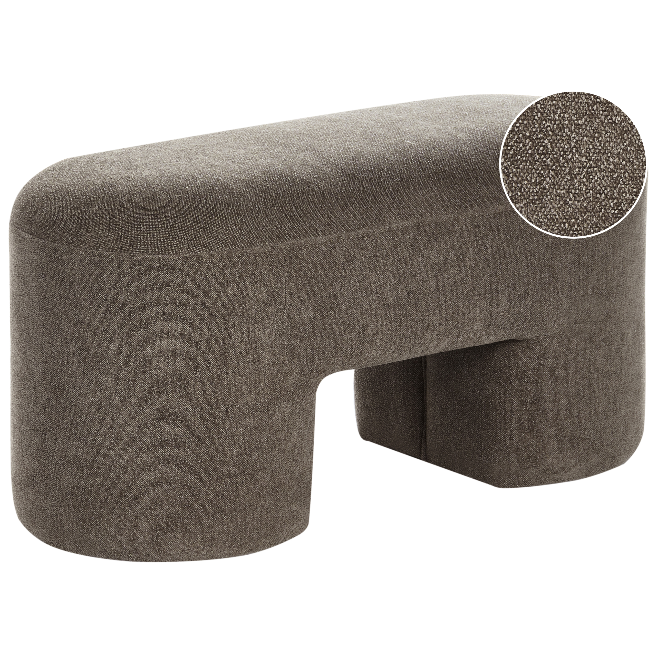 Klädd bänk DECORAH Bouclé Brun