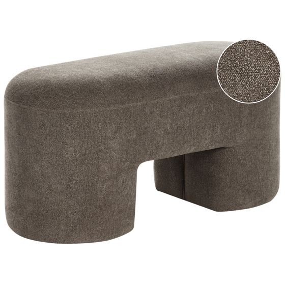 Klädd bänk DECORAH Bouclé Brun