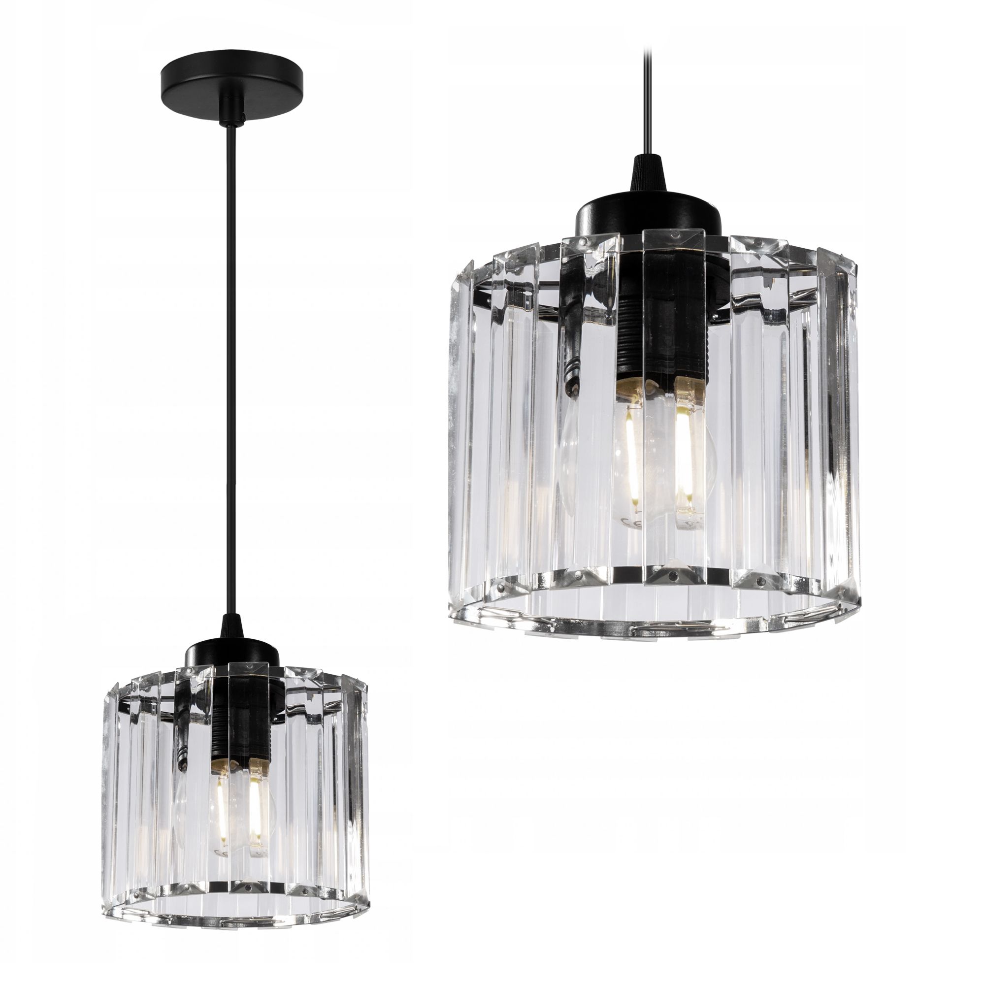 TOOLIGHT hängande taklampa APP511-1CP Svart 102x13x12cm