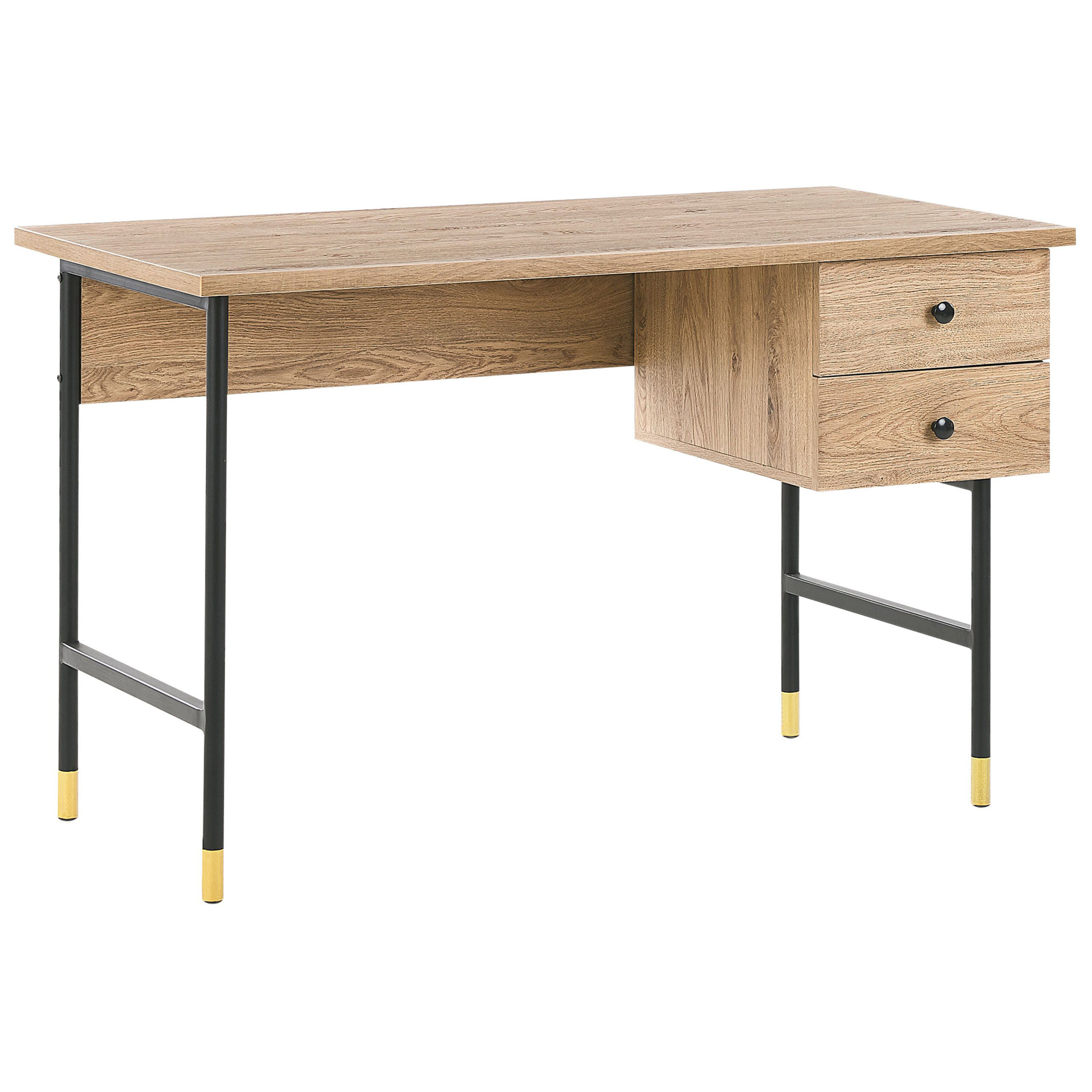 Skrivbord ABILEN 120 cm 60 cm med lådor Ljusbrun