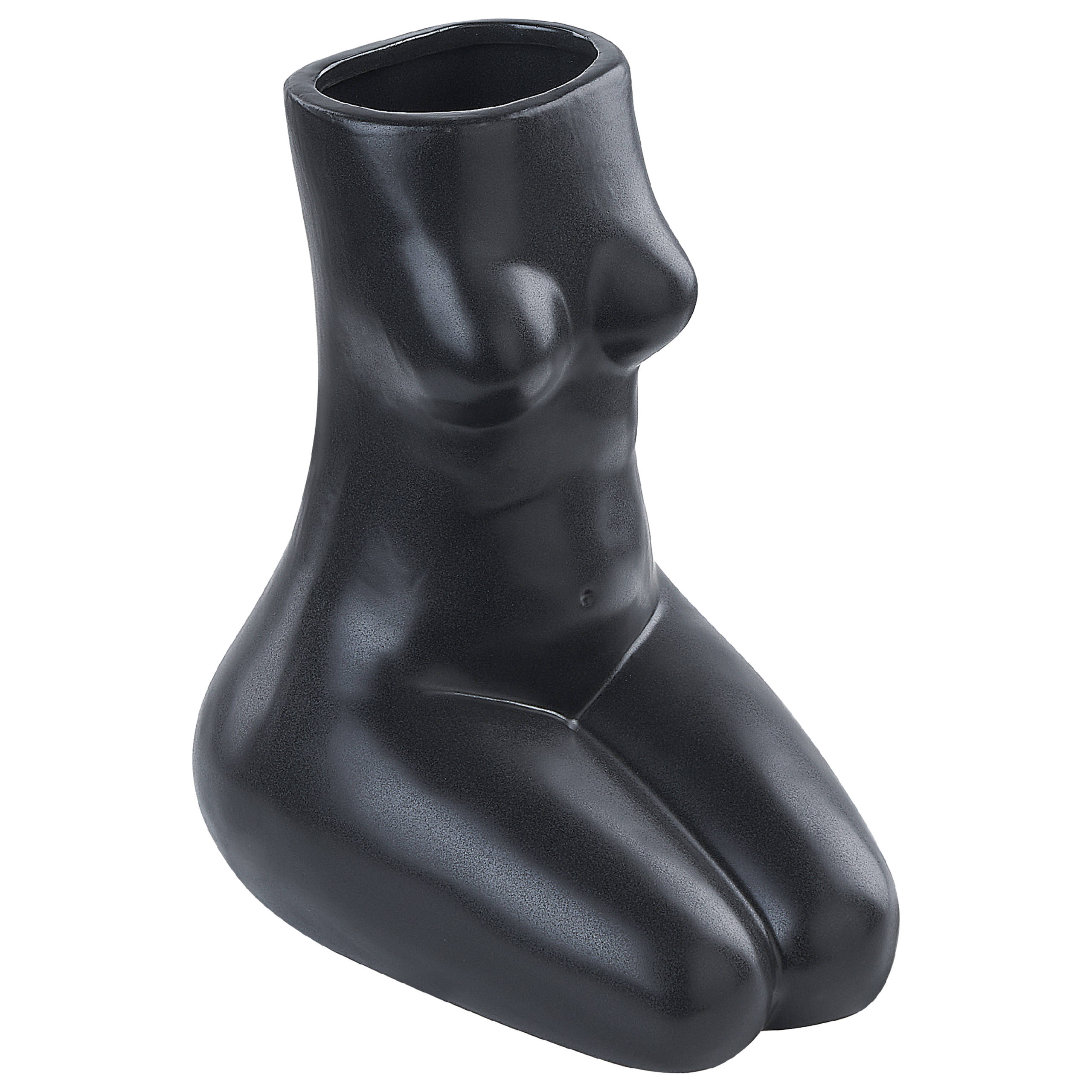 Blomvas PYRGOS 22 cm Keramik Svart