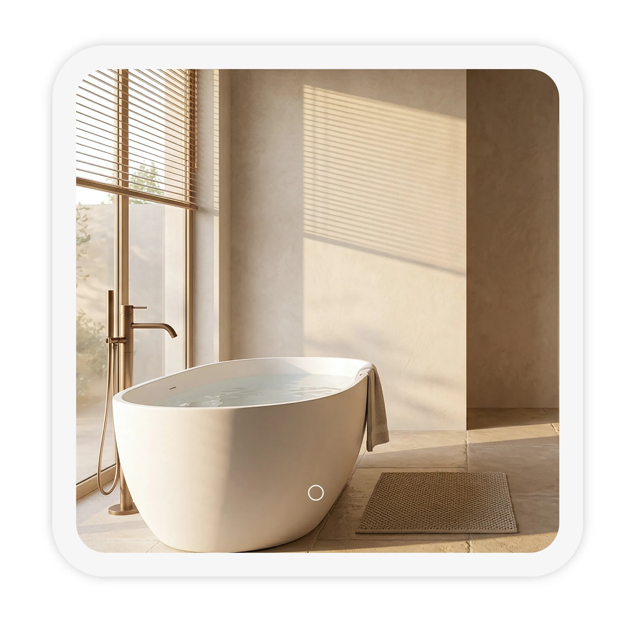 REA spegel TOP-2 70X70 70x70 Led Transparent 70x70x2cm