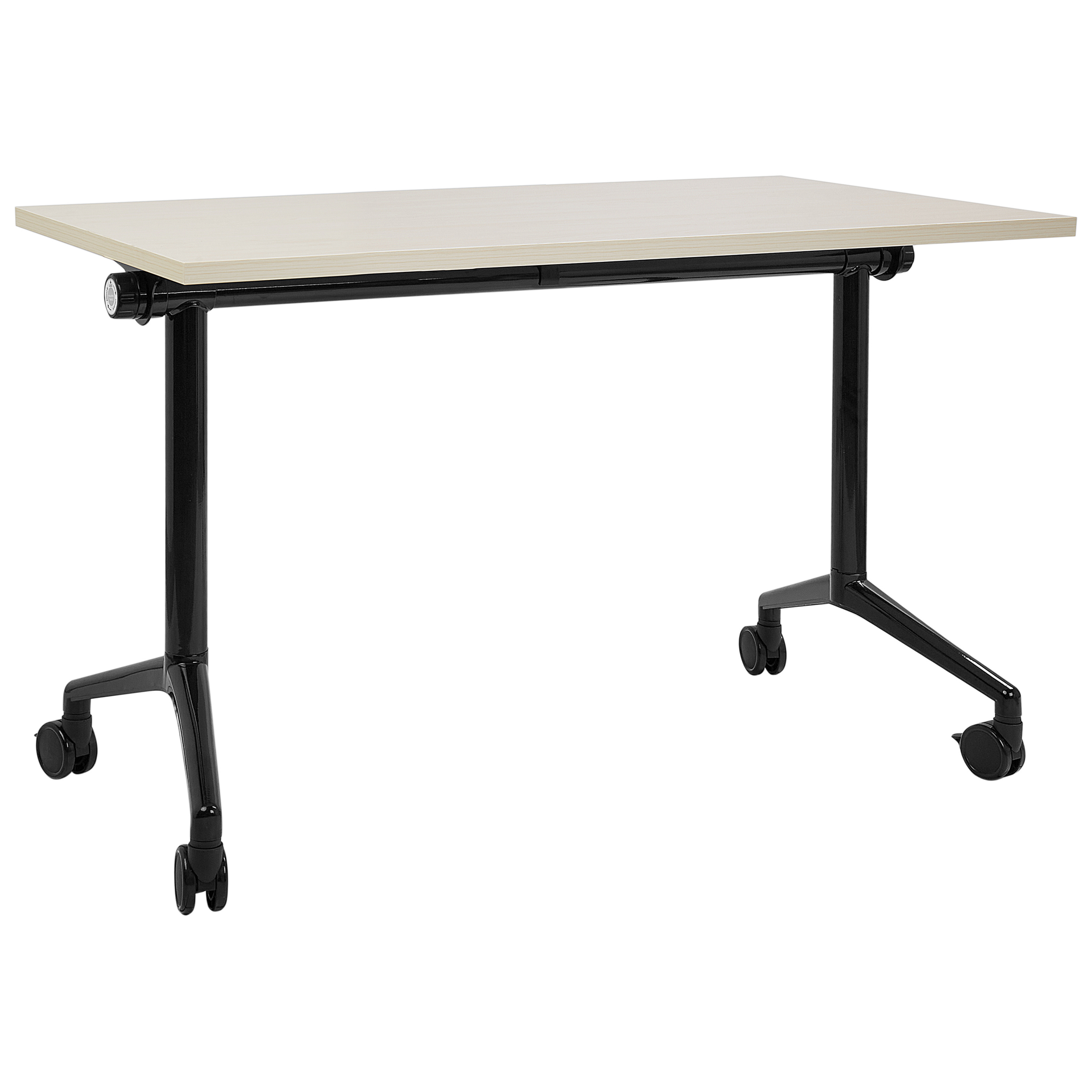 Hopfällbart skrivbord CAVI 120 cm 60 cm med hjul Ljusbrun