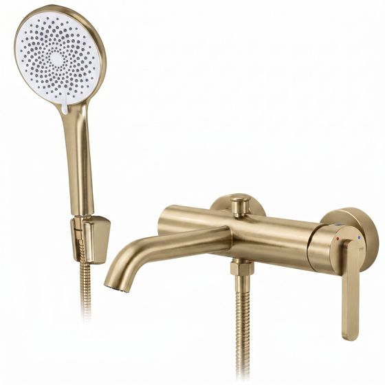 REA Badkarsblandare Ontario Side Borstat Guld, 27,5x24x10cm