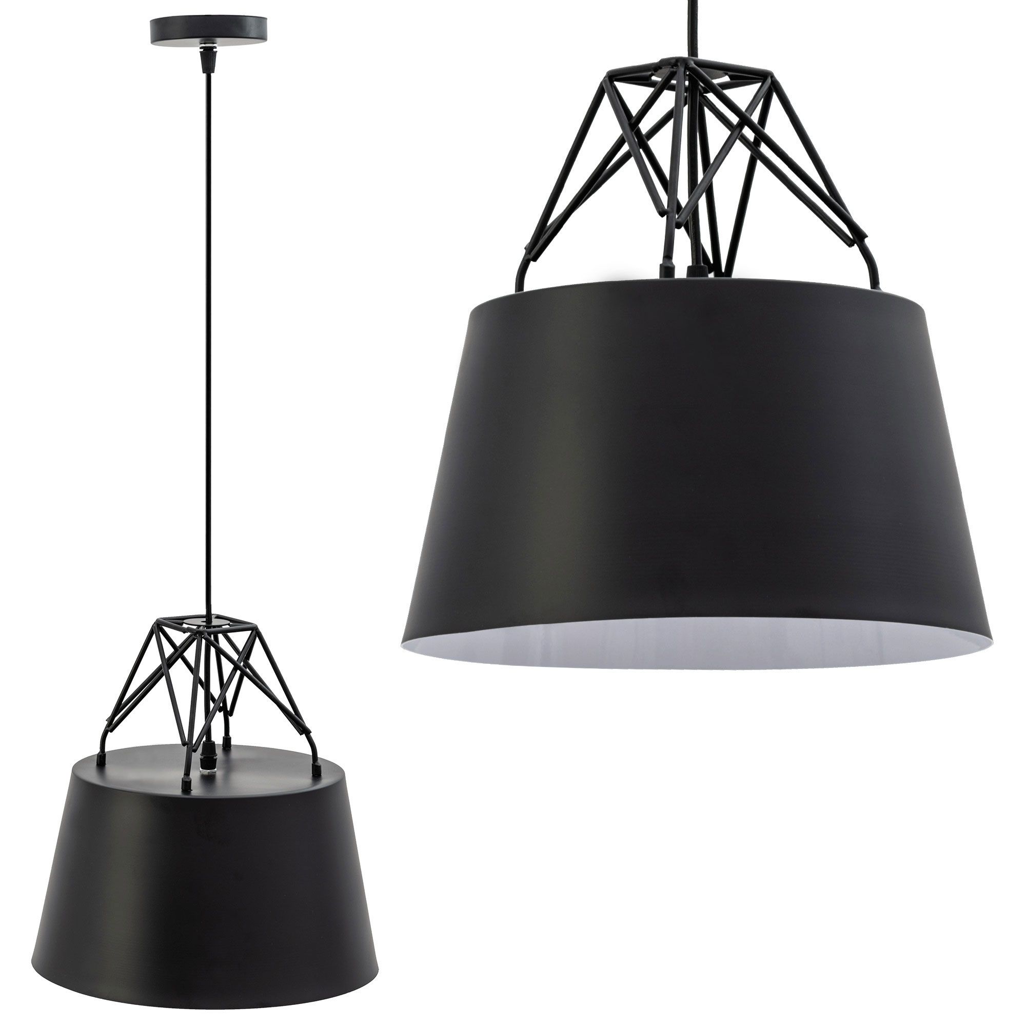 TOOLIGHT hängande taklampa APP422-1CP Svart 17x30x29cm